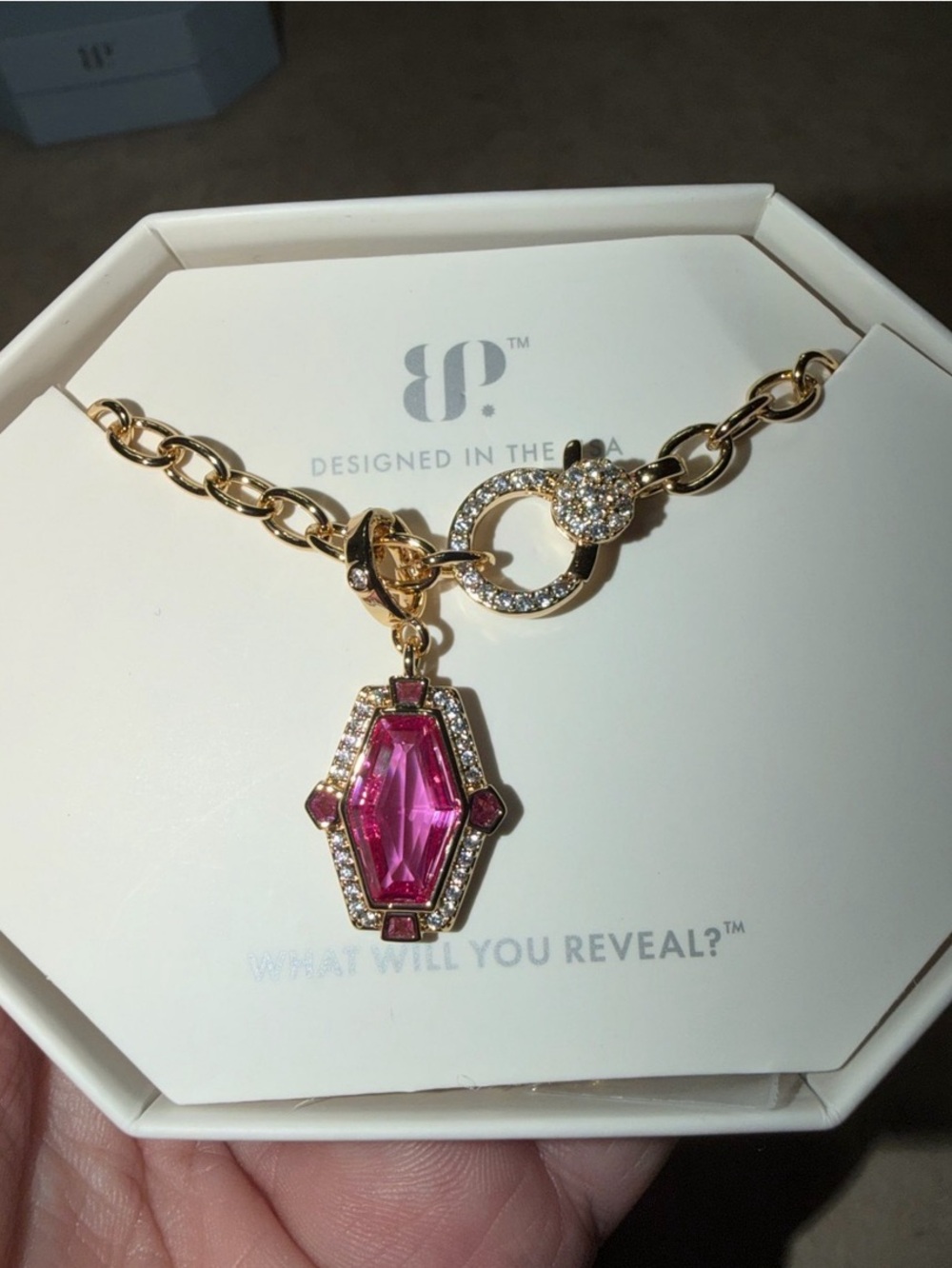 BP Exclusive Bring Back Necklace-Regal Attitude Rose Corundum on Gold